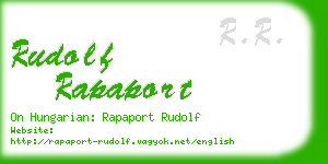 rudolf rapaport business card